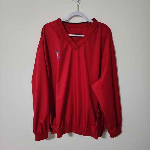 Ashworth Mens V-Neck Windbreaker Red 2006 US Open Widget Foot Golf Club Size XXL - Picture 5 of 10